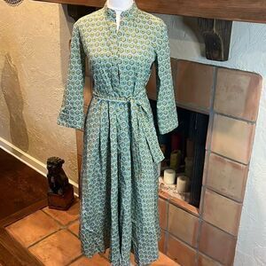 Marella Fernet Belted Geometric-Print Midi Shirtdress, 4!